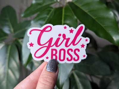 Girl boss sticker for planner, boss babe, business woman, gift for business owner, entrepreneur gift for women, pink girly stickers for her