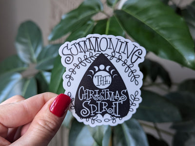 Summoning The Christmas Spirt Vinyl Sticker