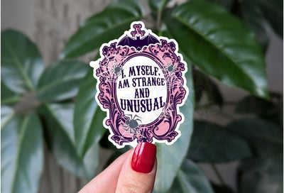 I Myself am Strange and Unusual Vinyl Sticker