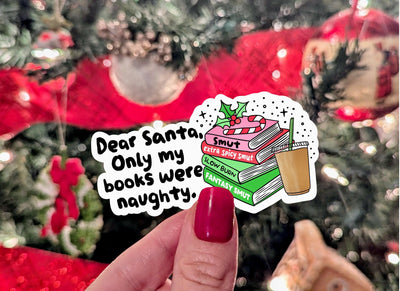 Dear Santa, smut sticker for Christmas, bookish stickers, book gifts for book lovers, funny stickers for kindle, booktok merch, reader gift