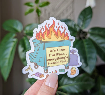 Dumpster Fire Vinyl Sticker