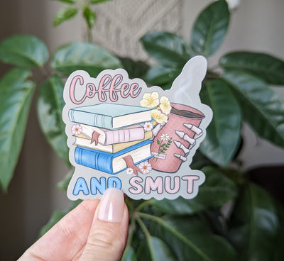 coffee book stickers for kindle, smut reader gifts for women, coffee lover stickers for tumblers, book gifts for book lovers, booktok merch