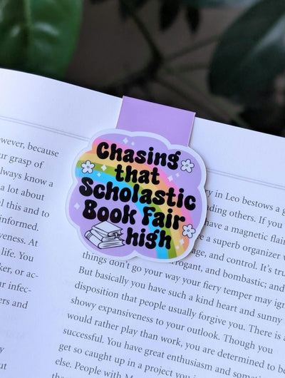 Chasing That Scholastic Book Fair High Nostalgic Magnetic Bookmark