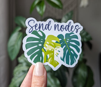 Send nodes, plant lover stickers for water bottle, plant girly things, plant gifts for women, plant merch, monstera gifts for best friend