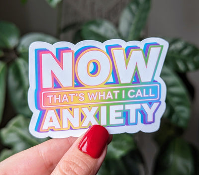 Now that's what I call anxiety sticker, anxious girly stickers for water bottle, nostalgia gifts for best friend, 90s stickers for kindle