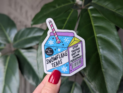 Snowflake Tears Vinyl Sticker