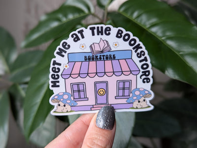 Meet me at the bookstore, bookish merch for readers, library stickers for Kindle, book gifts for book lovers, tumbler accessories, book club