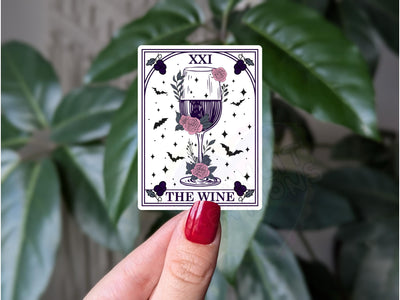The Wine - Tarot Card Vinyl Sticker