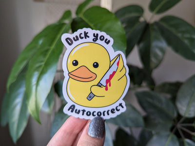 Duck You Autocorrect Vinyl Sticker