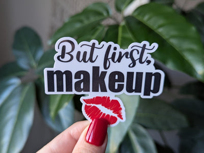 But First Makeup Vinyl Sticker
