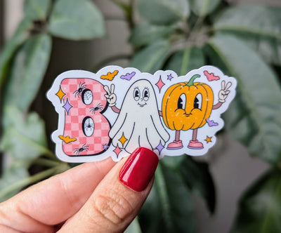 Boo Halloween Vinyl Sticker