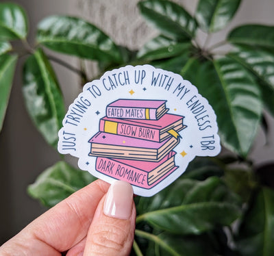 Endless tbr, bookworm stickers for kindle, book gifts for book lovers, bookish stickers for water bottle, reading stickers for phone case