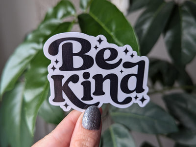 Be kind sticker, end bullying, motivational sticker for water bottle, choose kindness, small gift for friend, aesthetic stickers for laptop
