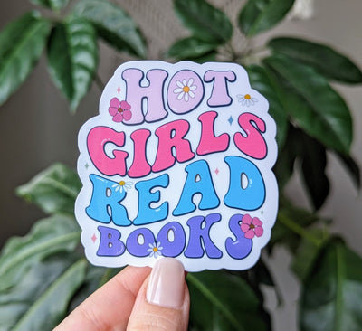 Hot girls read books sticker for Kindle, bookish stickers for phone, book gifts for book lovers, smut reader gifts for women, book club