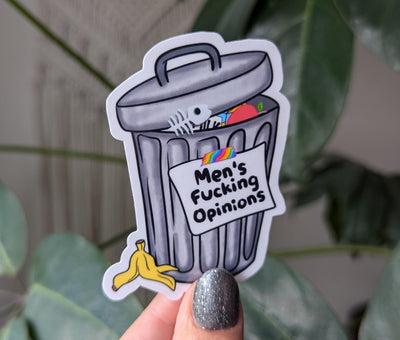 Men's fucking opinions, feminist stickers for women, equality stickers for tumblers, equal rights stickers for laptop, gift for strong woman