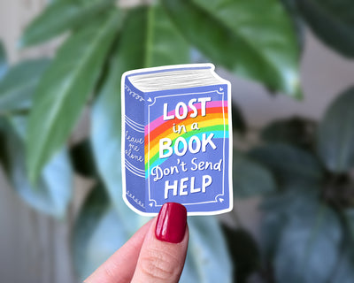 Lost in a Book Sticker – Book Lover Reading Humor