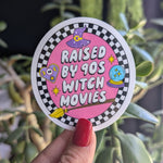 raised by the 90s, witchy stickers for water bottle, 90s birthday gift for her, y2k, nostalgia gift for best friend, Halloween stickers for