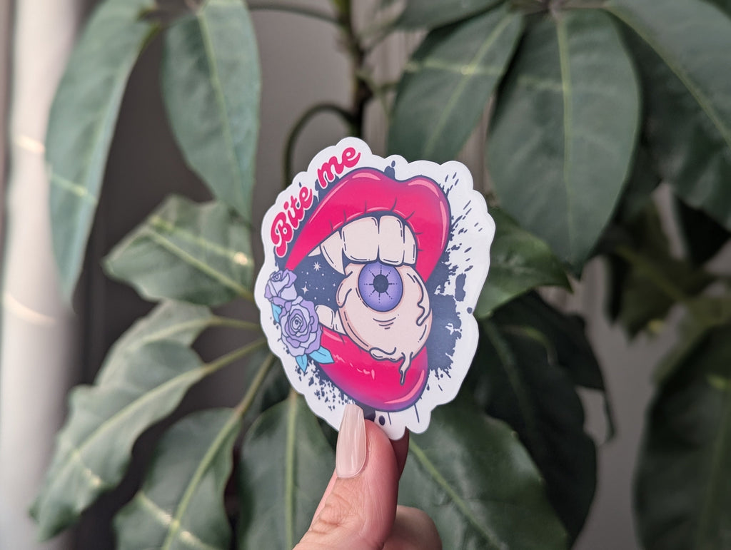 Bite Me Vinyl Sticker