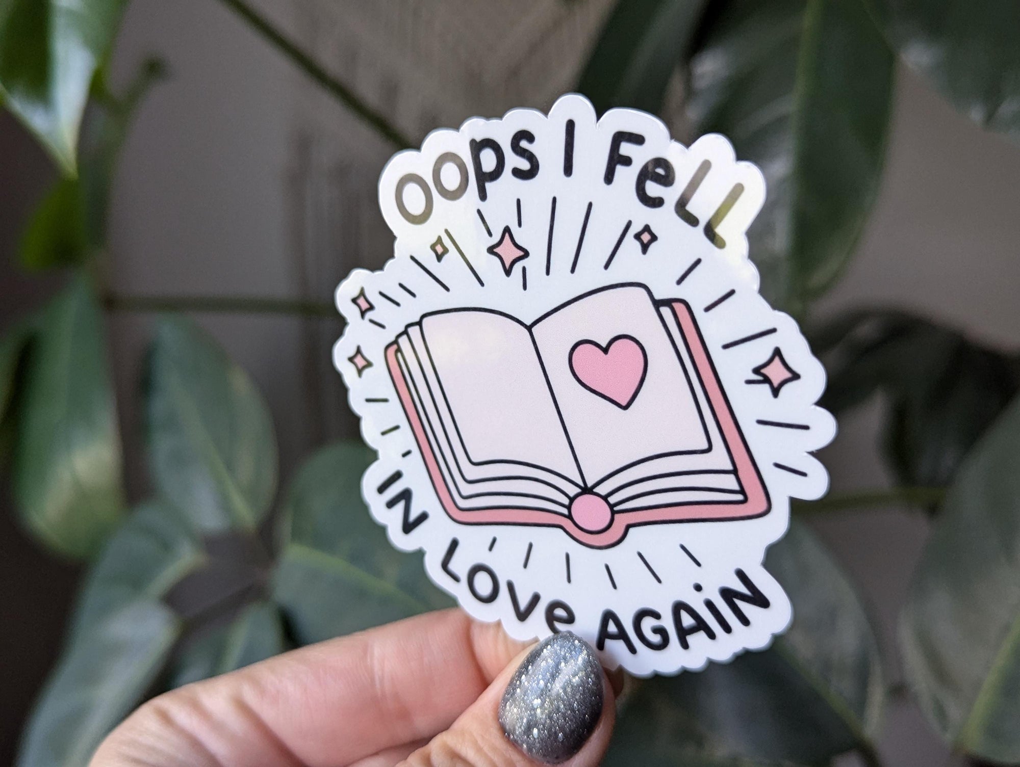 Opps I fell in love again, funny bookish stickers for kobo, book lovers gifts for women, smut reader gift, book boyfriend stickers for her
