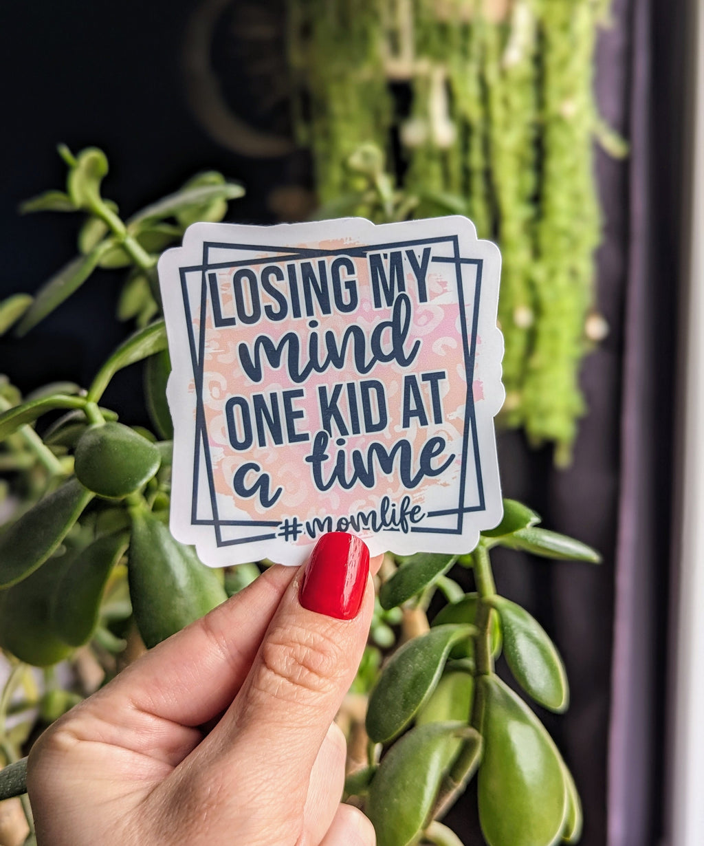 Losing my mind one kid at a time, funny stickers for moms, mom life stickers for water bottle, mental health stickers for women, gift for