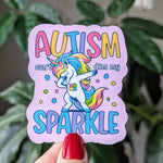 Autism unicorn, neurodivergent stickers for teens inspirational, motivational gifts for students, cute stickers for the classroom, kids gift