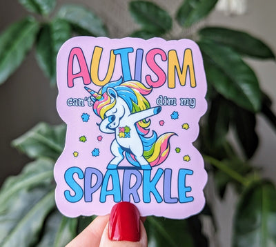 Autism unicorn, neurodivergent stickers for teens inspirational, motivational gifts for students, cute stickers for the classroom, kids gift