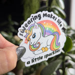 Swearing sticker for laptop, funny unicorn stickers for tumblers, sassy sticker for kindle, snarky gifts, sarcastic gifts for sister, trendy