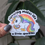 Swearing sticker for laptop, funny unicorn stickers for tumblers, sassy sticker for kindle, snarky gifts, sarcastic gifts for sister, trendy