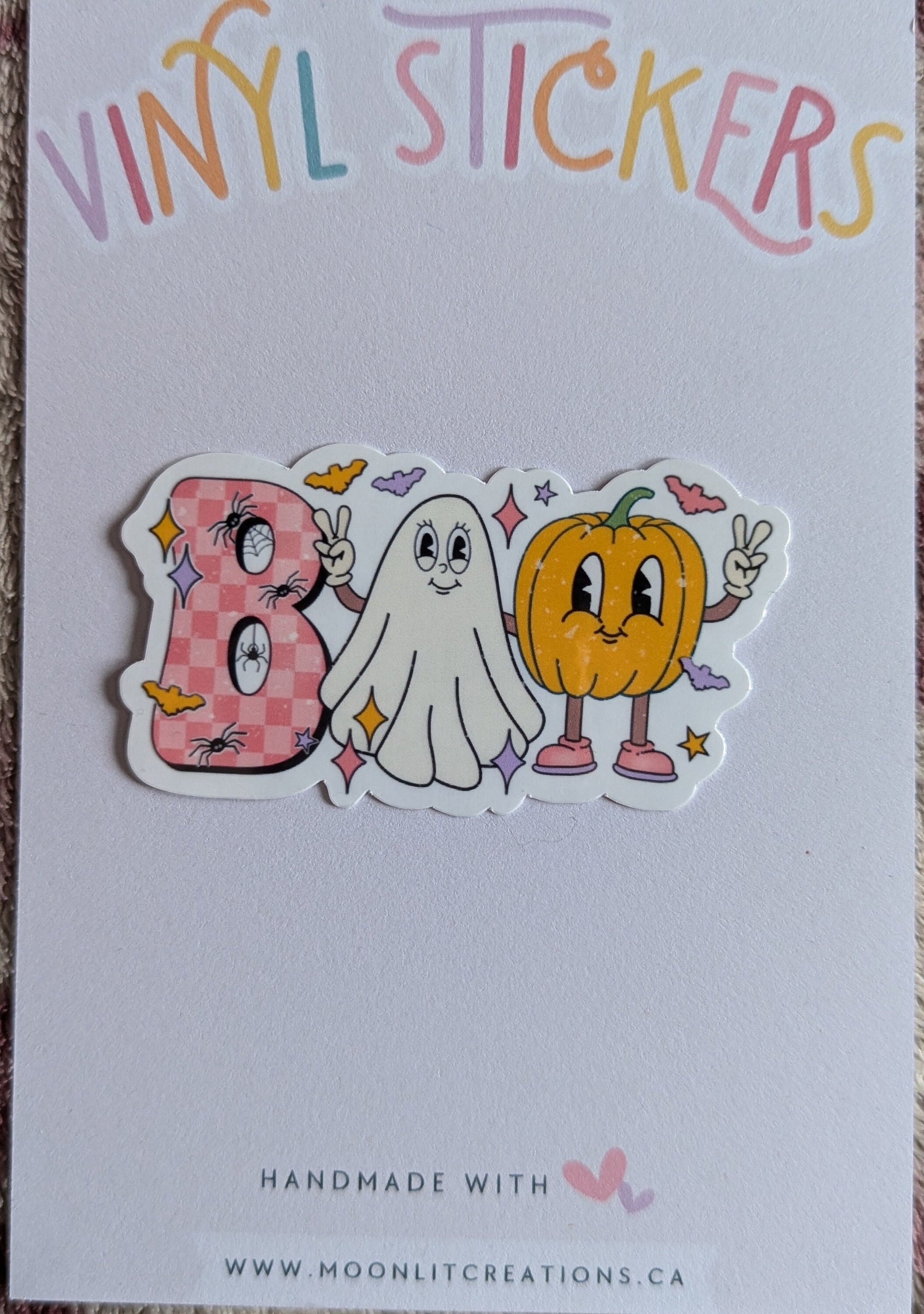 Boo Halloween Vinyl Sticker