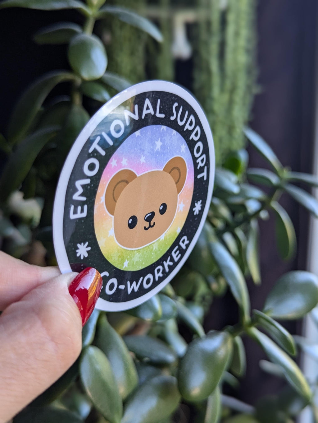 Emotional Support Coworker Vinyl Sticker