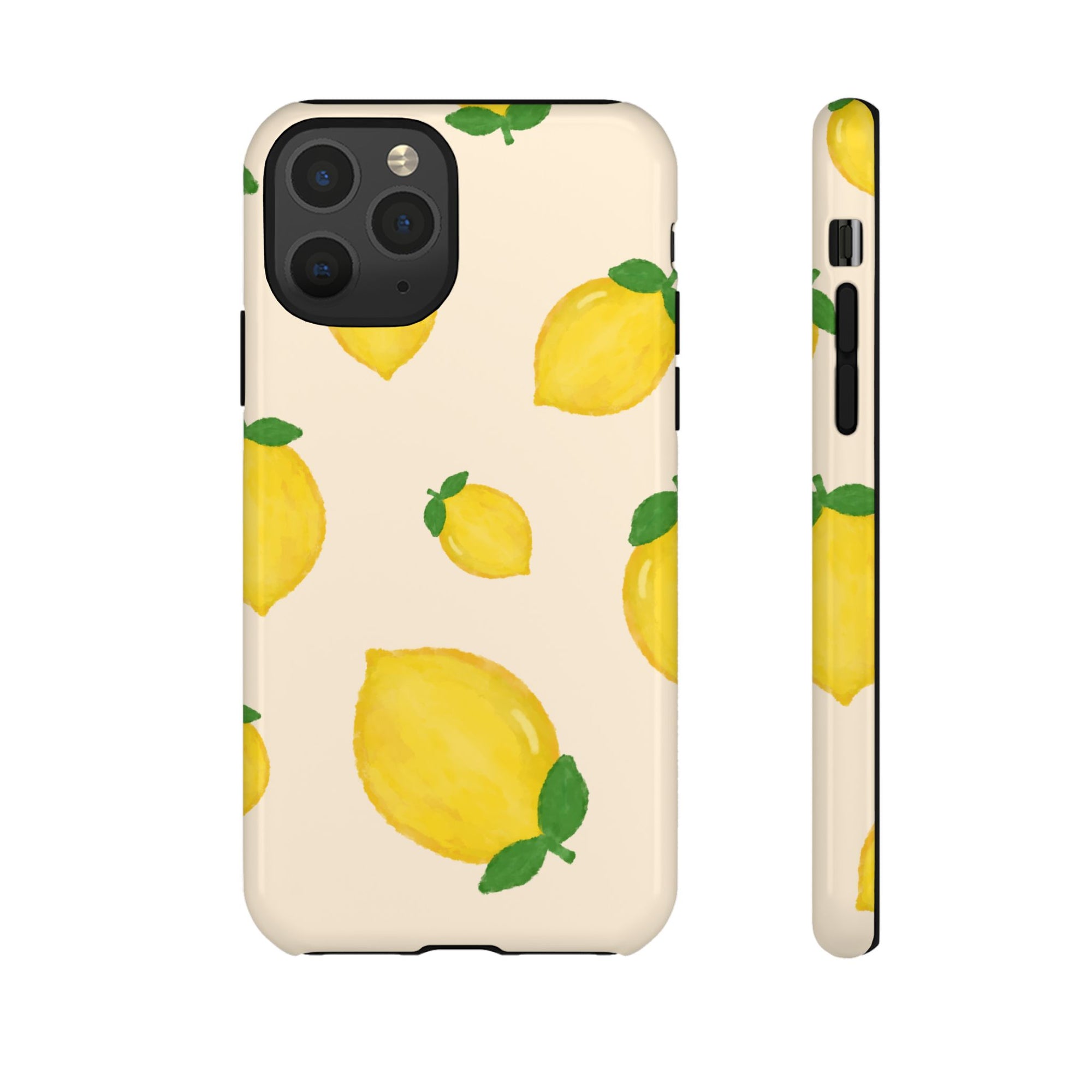Lemon Print Phone Case, Vibrant Lemon Design, Cute Citrus Case, Gift for Fruit Lovers, Summer Vibe Accessories