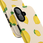 Lemon Print Phone Case, Vibrant Lemon Design, Cute Citrus Case, Gift for Fruit Lovers, Summer Vibe Accessories