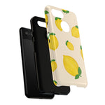 Lemon Print Phone Case, Vibrant Lemon Design, Cute Citrus Case, Gift for Fruit Lovers, Summer Vibe Accessories