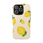 Lemon Print Phone Case, Vibrant Lemon Design, Cute Citrus Case, Gift for Fruit Lovers, Summer Vibe Accessories