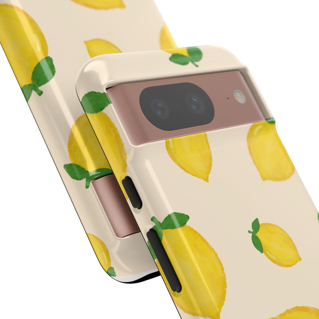 Lemon Print Phone Case, Vibrant Lemon Design, Cute Citrus Case, Gift for Fruit Lovers, Summer Vibe Accessories