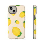 Lemon Print Phone Case, Vibrant Lemon Design, Cute Citrus Case, Gift for Fruit Lovers, Summer Vibe Accessories