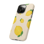 Lemon Print Phone Case, Vibrant Lemon Design, Cute Citrus Case, Gift for Fruit Lovers, Summer Vibe Accessories