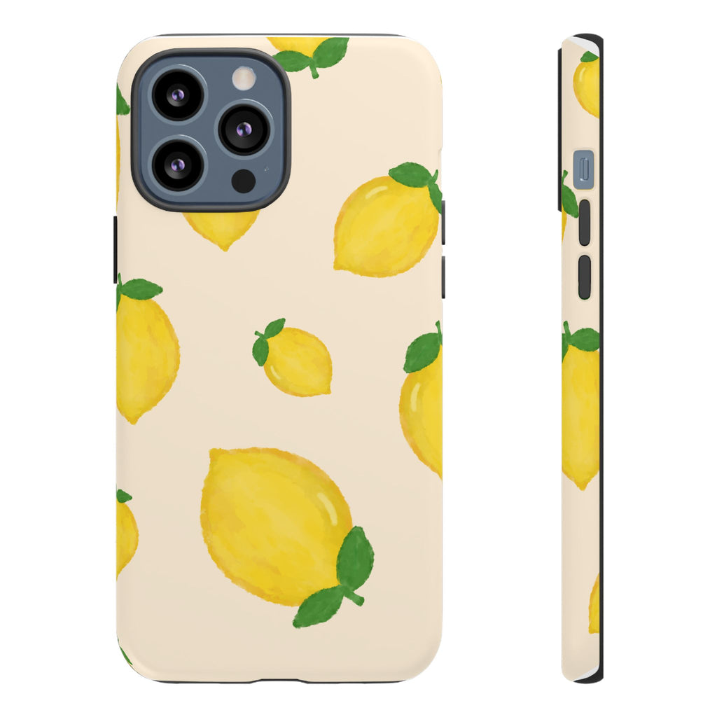 Lemon Print Phone Case, Vibrant Lemon Design, Cute Citrus Case, Gift for Fruit Lovers, Summer Vibe Accessories