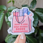 Book lover stickers for women, bookish stickers for kindle, book gifts for book lovers, smut reader stickers for water bottle, booktok merch