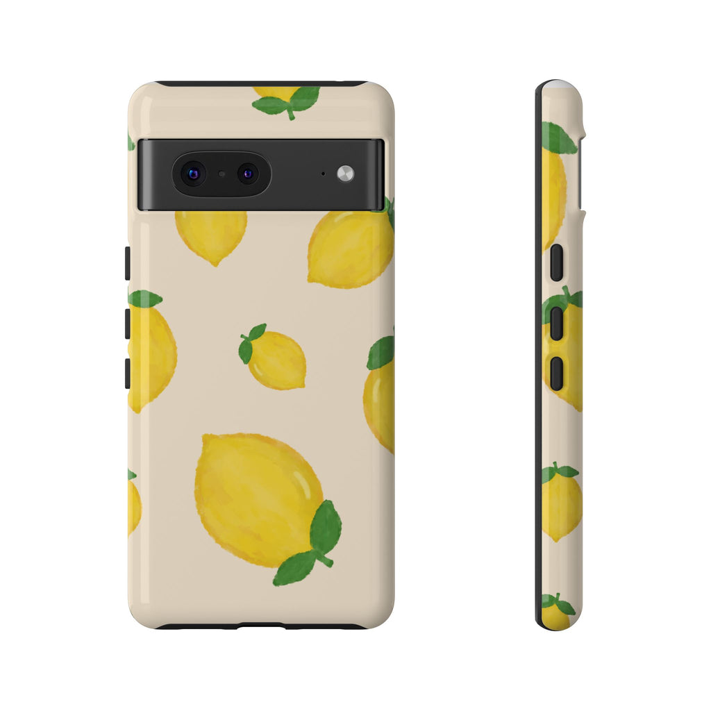 Lemon Print Phone Case, Vibrant Lemon Design, Cute Citrus Case, Gift for Fruit Lovers, Summer Vibe Accessories