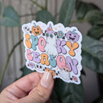 spooky season stickers for kindle, Halloween stickers for water bottle, fall theamed gifts for best friend, witchy gifts for Halloween lover