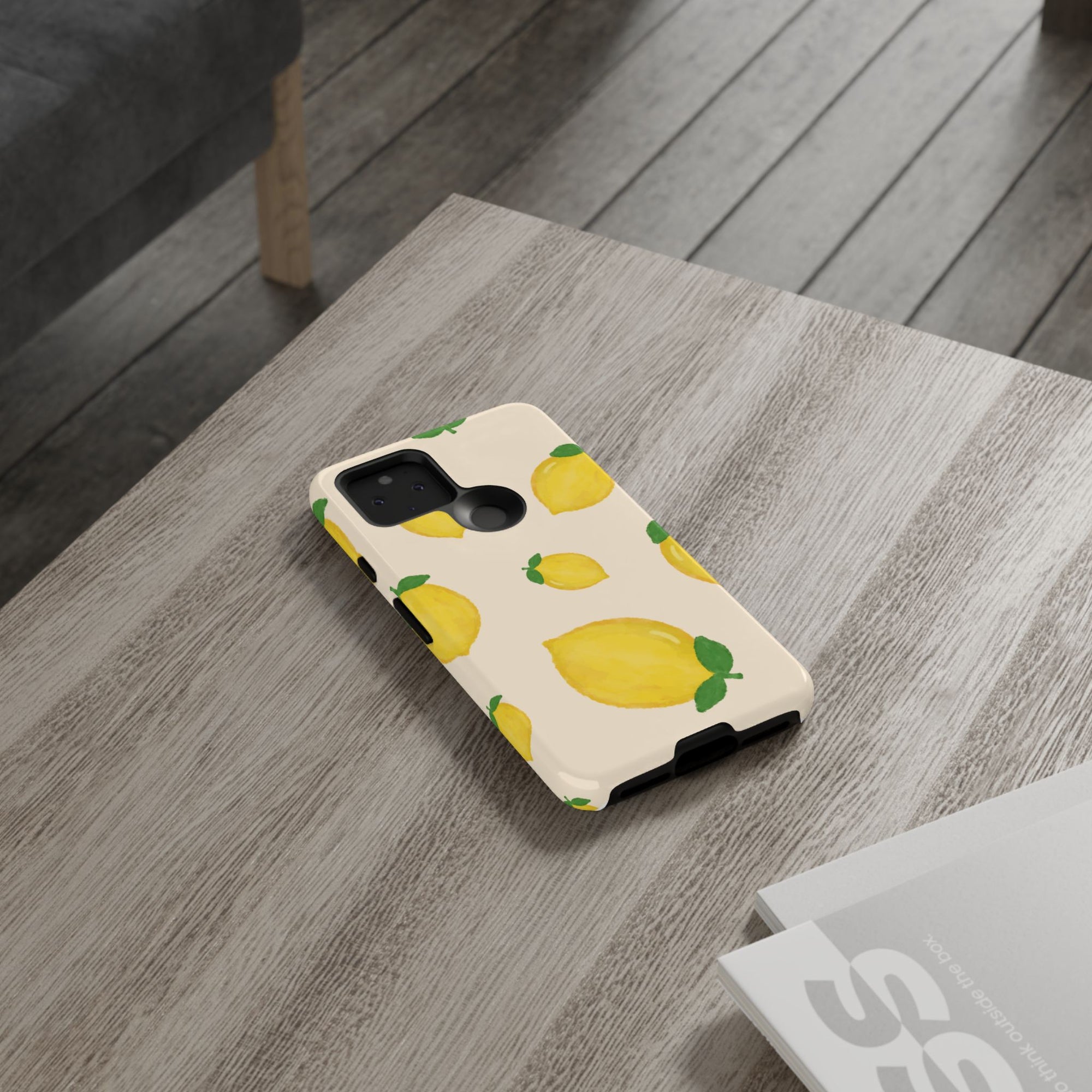 Lemon Print Phone Case, Vibrant Lemon Design, Cute Citrus Case, Gift for Fruit Lovers, Summer Vibe Accessories