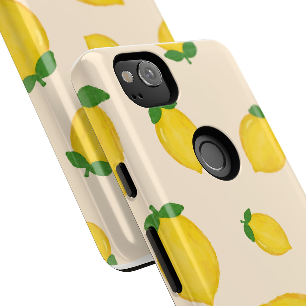 Lemon Print Phone Case, Vibrant Lemon Design, Cute Citrus Case, Gift for Fruit Lovers, Summer Vibe Accessories