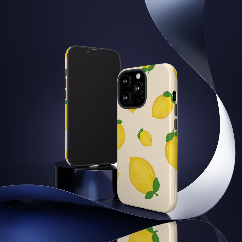 Lemon Print Phone Case, Vibrant Lemon Design, Cute Citrus Case, Gift for Fruit Lovers, Summer Vibe Accessories