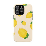 Lemon Print Phone Case, Vibrant Lemon Design, Cute Citrus Case, Gift for Fruit Lovers, Summer Vibe Accessories