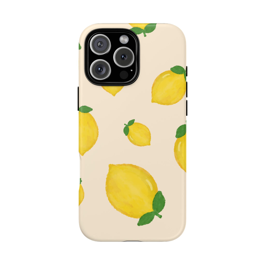 Lemon Print Phone Case, Vibrant Lemon Design, Cute Citrus Case, Gift for Fruit Lovers, Summer Vibe Accessories