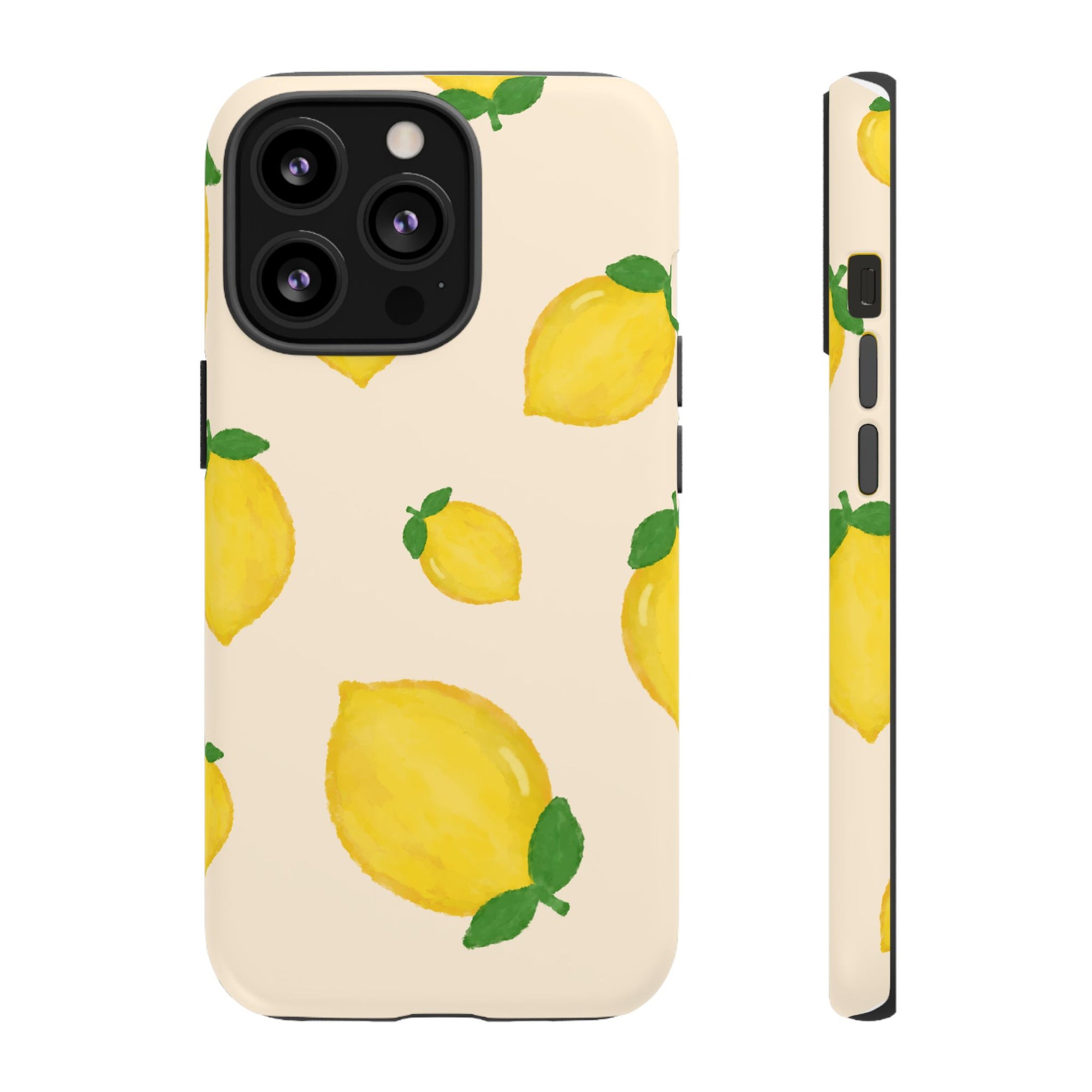 Lemon Print Phone Case, Vibrant Lemon Design, Cute Citrus Case, Gift for Fruit Lovers, Summer Vibe Accessories