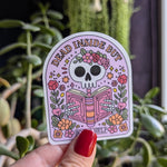 Dead inside but books help, bookish stickers for laptop, book gifts for book lovers, reader gift, booktrovert sticker, booktok merch, smut