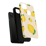 Lemon Print Phone Case, Vibrant Lemon Design, Cute Citrus Case, Gift for Fruit Lovers, Summer Vibe Accessories