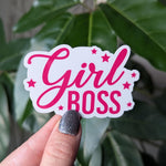 Girl boss sticker for planner, boss babe, business woman, gift for business owner, entrepreneur gift for women, pink girly stickers for her